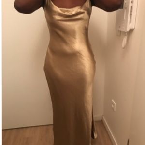 Gold Satin Slip Dress